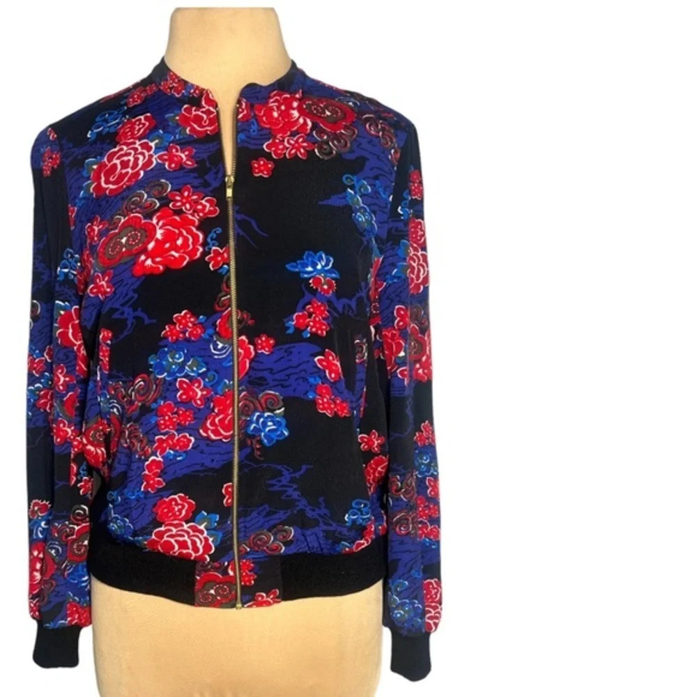 French Connection size 4 floral Fast Shanghai Dream Jacket Floral bomber
